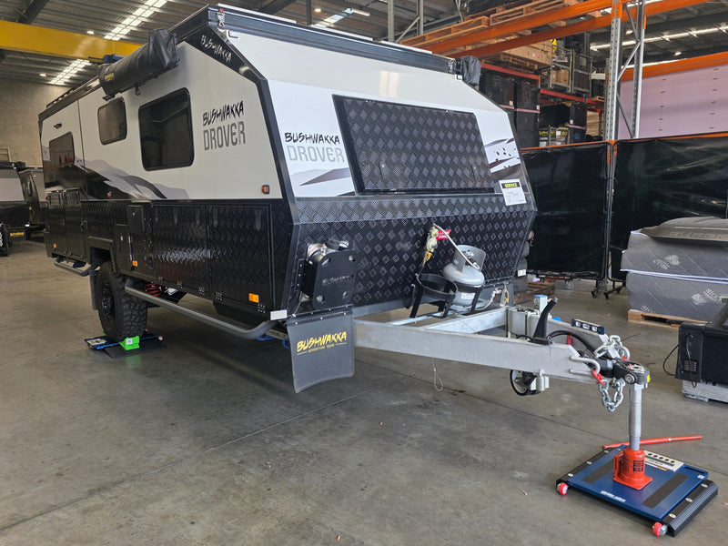 Bushwakka Drover Caravan on Weight Scales