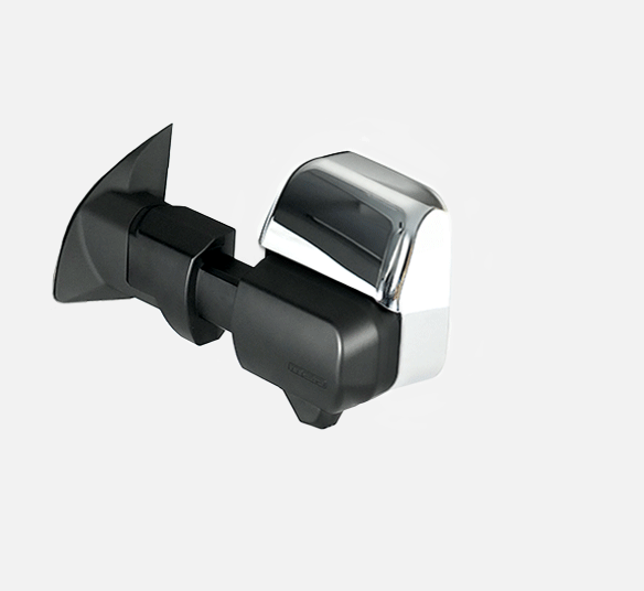 Chrome MSA towing mirror with camera folding open and closed