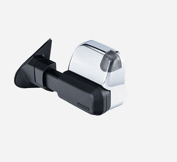 Chrome MSA Tow Mirror with Indicator opening and closing