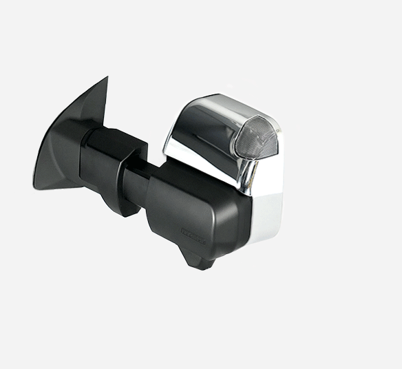 Chrome MSA towing mirror with camera & indicator folding open and closed