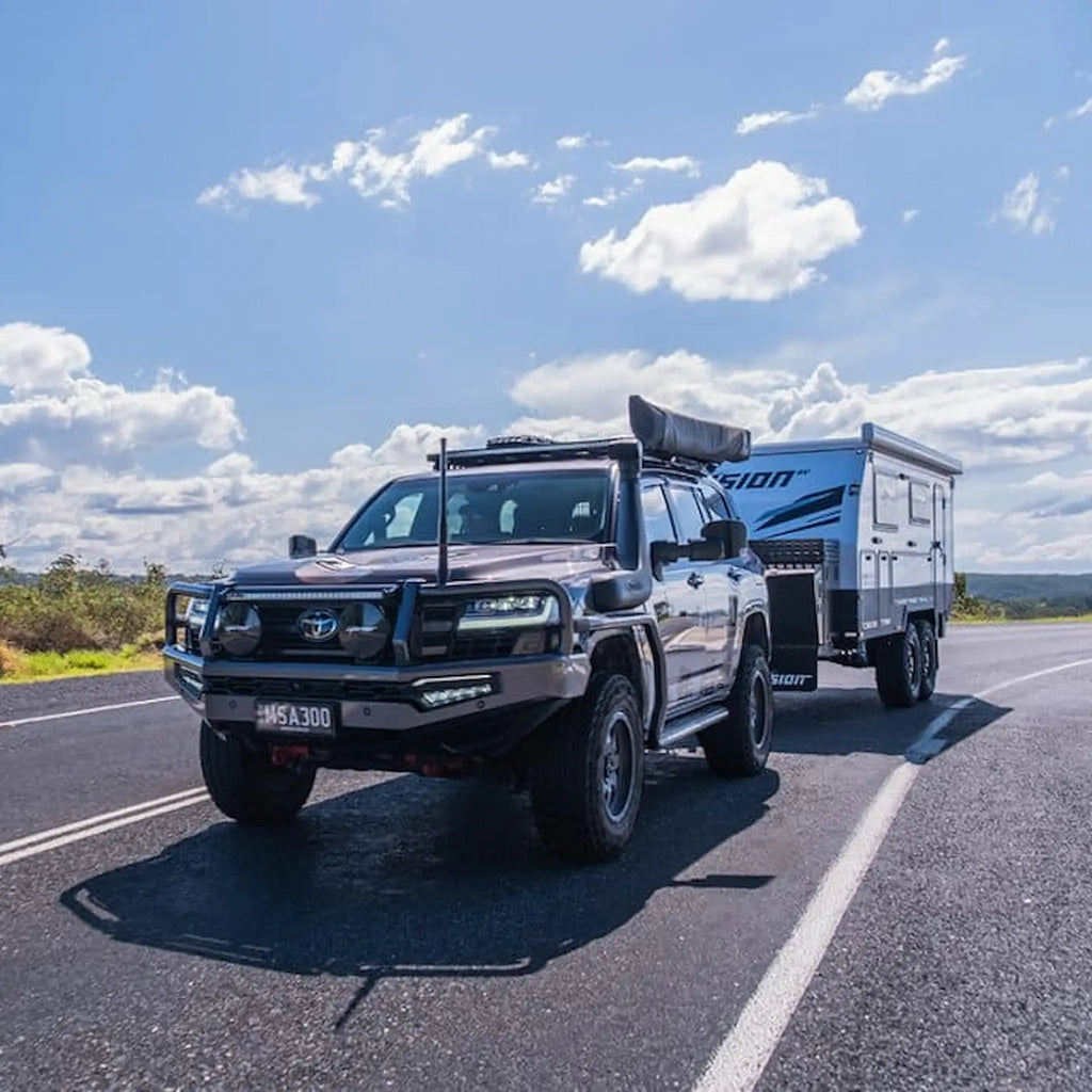 MSA 4x4 Tow Mirrors Fully extended on road