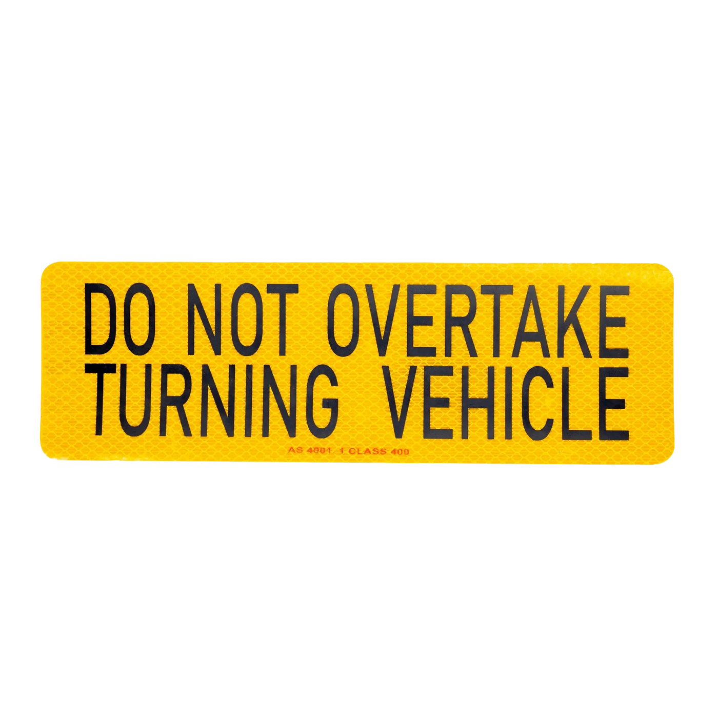 aussie traveller do not overtake turning vehicle sticker front