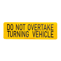 aussie traveller do not overtake turning vehicle sticker front