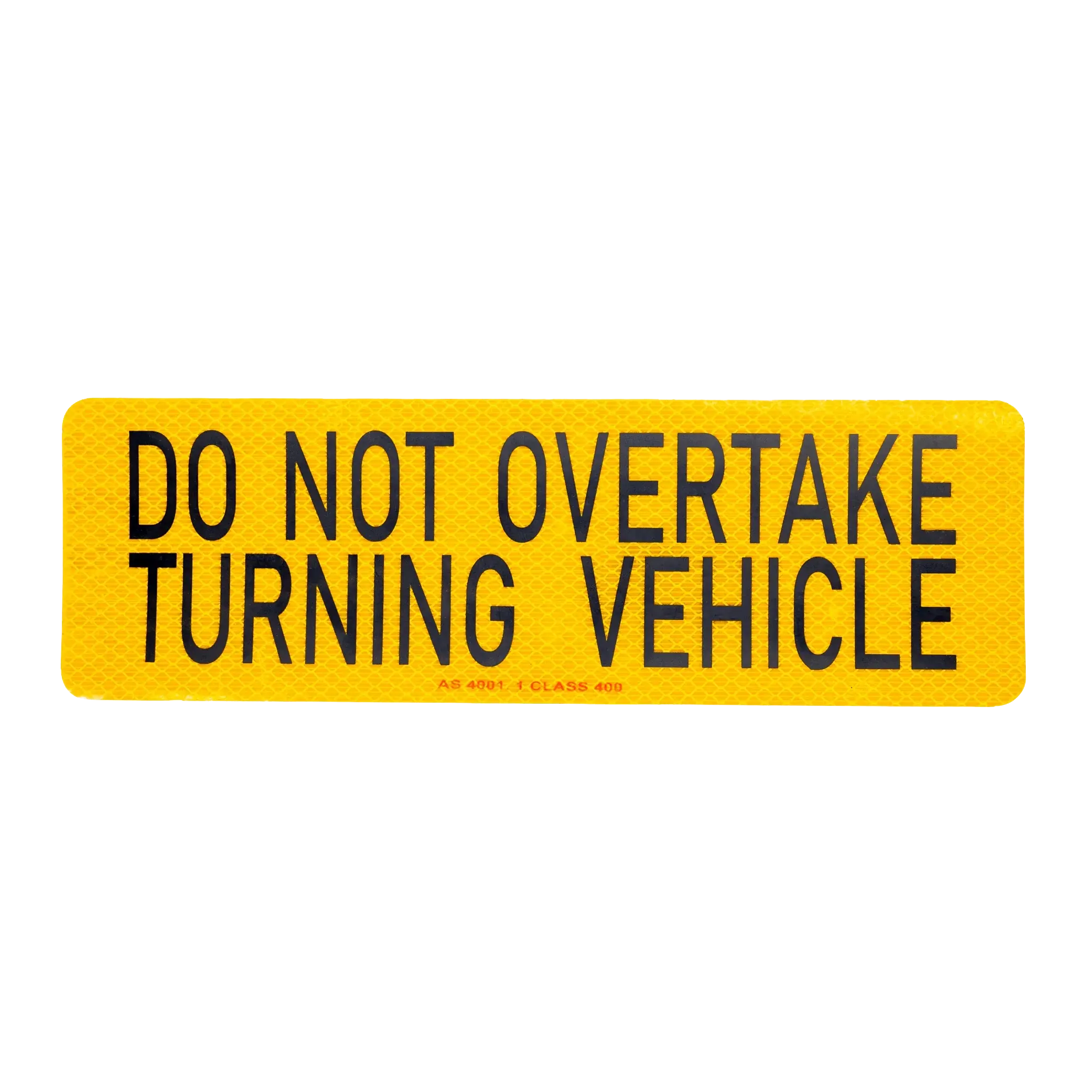 aussie traveller do not overtake turning vehicle sticker front