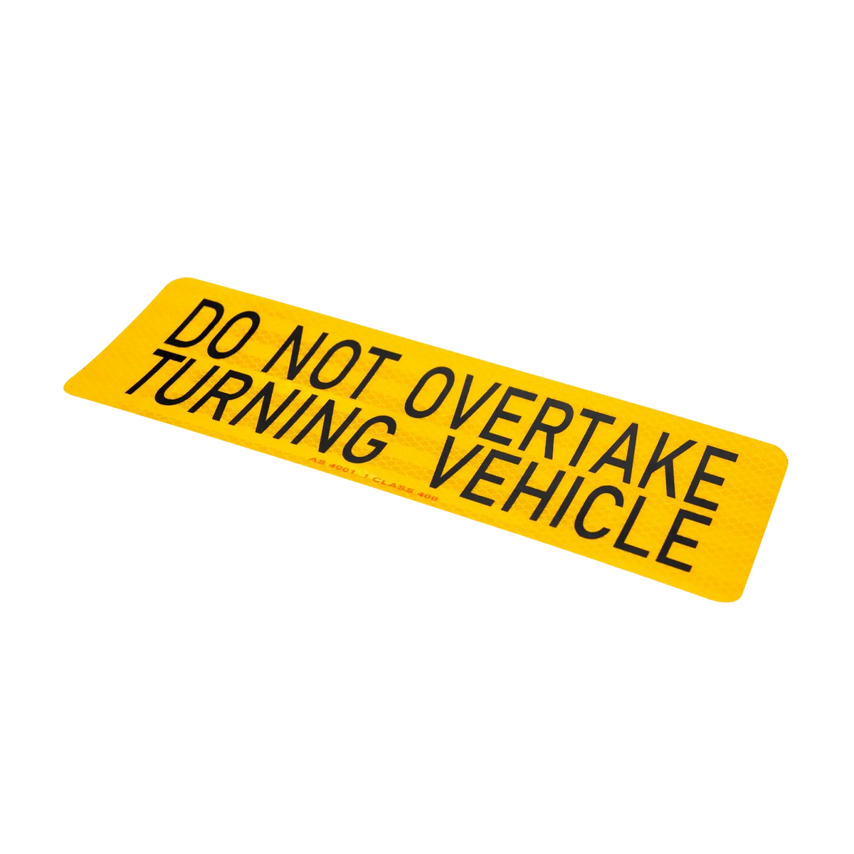 aussie traveller do not overtake turning vehicle sticker side