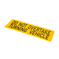 aussie traveller do not overtake turning vehicle sticker side