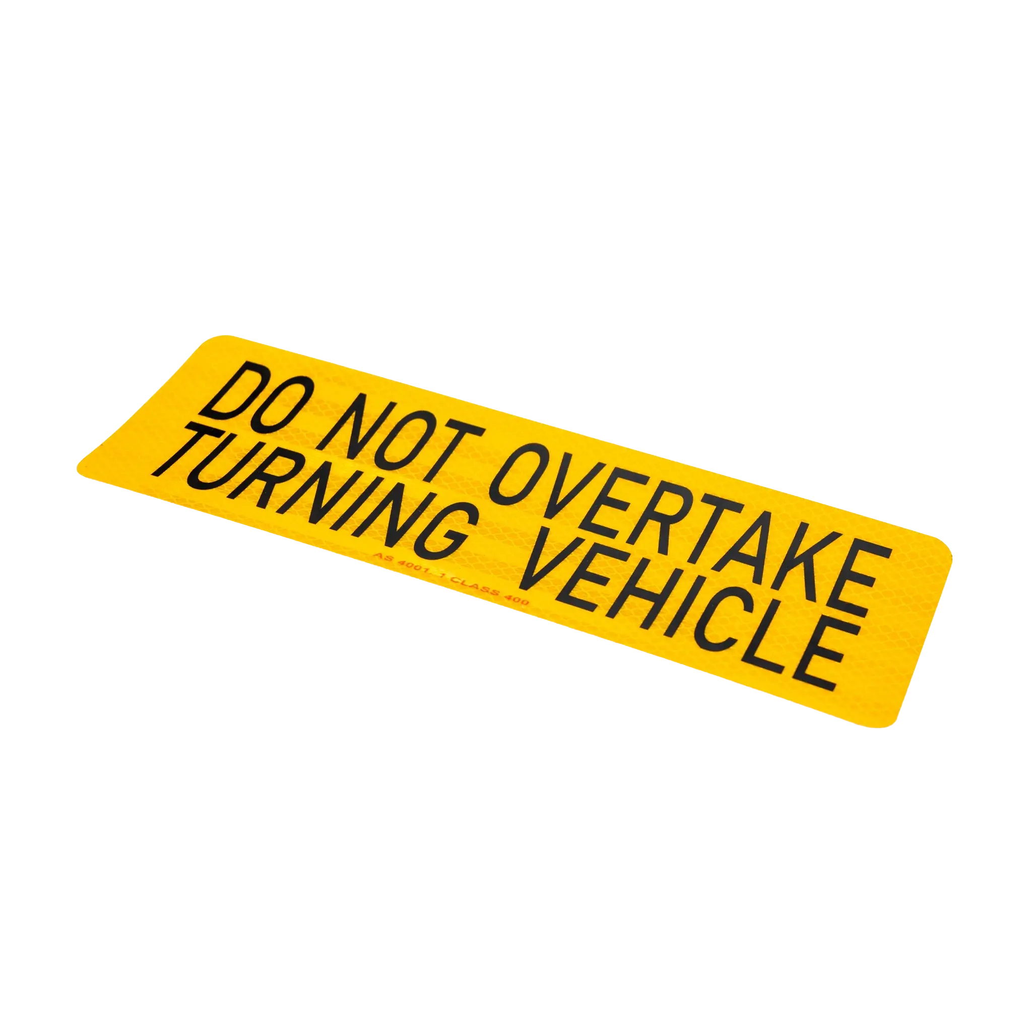 aussie traveller do not overtake turning vehicle sticker side