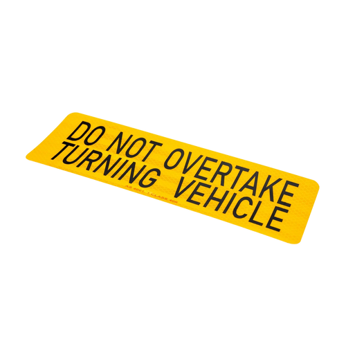aussie traveller do not overtake turning vehicle sticker side